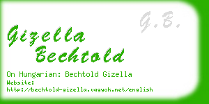 gizella bechtold business card